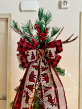 Load image into Gallery viewer, Woodland Plaid Christmas Tree Topper