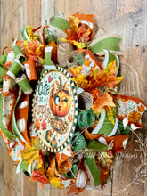 Load image into Gallery viewer, Cute as a Pumpkin Fall Wreath | Whimsical Pumpkin Front Door Wreath