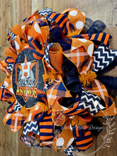 Load image into Gallery viewer, Houston Astros Wreath – Navy and Orange Baseball Door Wreath for Front Door, Astros Fan Decor