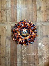 Load image into Gallery viewer, Houston Astros Wreath – Navy and Orange Baseball Door Wreath for Front Door, Astros Fan Decor