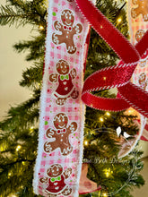 Load image into Gallery viewer, Candy Cane Gingerbread Christmas Tree Topper