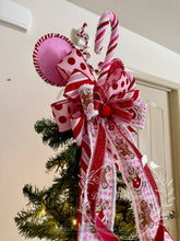 Load image into Gallery viewer, Candy Cane Gingerbread Christmas Tree Topper