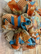 Load image into Gallery viewer, Thanksgiving Turkey Wreath – Rustic Fall Harvest Front Door Décor