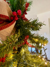 Load image into Gallery viewer, Woodland Plaid Christmas Tree Topper