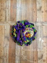 Load image into Gallery viewer, Spice Spice Baby Halloween Wreath | Purple Orange & Green Pumpkin Front Door Decor