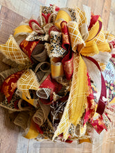 Load image into Gallery viewer, Hello Gourd-geous Fall Wreath – Pumpkin & Autumn Leaves Front Door Wreath