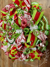 Load image into Gallery viewer, Candy Cane Christmas Wreath