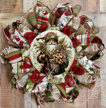 Load image into Gallery viewer, Rustic Woodland Santa Christmas Wreath