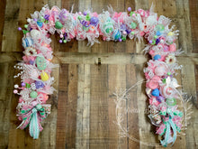 Load image into Gallery viewer, Candyland Christmas Mantel Garland – 9ft Pastel Holiday Garland with Battery Lights