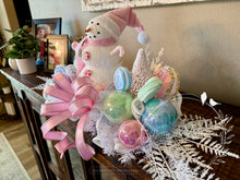 Load image into Gallery viewer, Pastel Candy Snowman Centerpiece