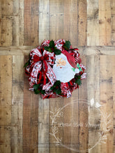Load image into Gallery viewer, Vintage Santa Christmas Wreath