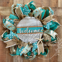 Load image into Gallery viewer, Welcome - Coastal Themed Wreath