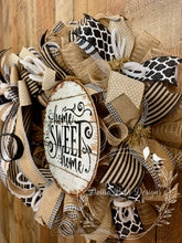 Load image into Gallery viewer, Home Sweet Home Neutral Farmhouse Wreath