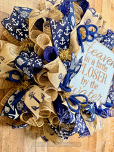 Load image into Gallery viewer, Nautical Coastal Wreath – Heaven Is a Little Closer by the Water Door Decor