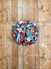 Load image into Gallery viewer, April Showers Bring May Flowers Spring Wreath with Daisies and Red Blue Ribbon, Whimsical Easter Door Decor