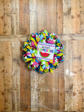 Load image into Gallery viewer, Sweet Summertime Watermelon Wreath – Bright Summer Door Decor in Pink, Blue, Yellow & Lime Green