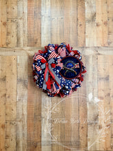 Load image into Gallery viewer, Patriotic 1776 Americana Wreath – Red White and Blue Deco Mesh Front Door Wreath with Revolutionary War Sign