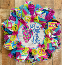 Load image into Gallery viewer, Life Is Better in Flip Flops Summer Deco Mesh Wreath