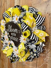 Load image into Gallery viewer, Bloom with Grace Daisy Spring Summer Deco Mesh Wreath