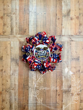 Load image into Gallery viewer, Patriotic 250th Anniversary Wreath – USA 1776–2026 Eagle Deco Mesh Door Wreath