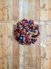 Load image into Gallery viewer, America 250th Anniversary Wreath | Patriotic Mesh Door Wreath | Military Tribute | 4th of July Décor