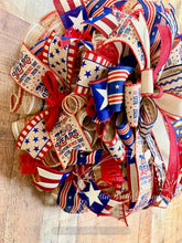 Load image into Gallery viewer, 250th Anniversary Patriotic Wreath – Celebrating 250 Years Front Door Decor – Independence Day Wreath