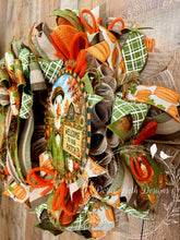 Load image into Gallery viewer, Fall Goose Wreath | Welcome to Our Patch Pumpkin Door Decor