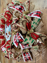 Load image into Gallery viewer, Deer Crossing Buffalo Plaid Christmas Wreath
