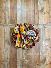 Load image into Gallery viewer, Hello Gourd-geous Fall Wreath – Pumpkin &amp; Autumn Leaves Front Door Wreath

