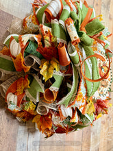 Load image into Gallery viewer, Cute as a Pumpkin Fall Wreath | Whimsical Pumpkin Front Door Wreath
