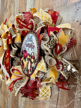 Load image into Gallery viewer, Hello Gourd-geous Fall Wreath – Pumpkin &amp; Autumn Leaves Front Door Wreath
