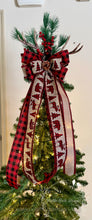 Load image into Gallery viewer, Woodland Plaid Christmas Tree Topper
