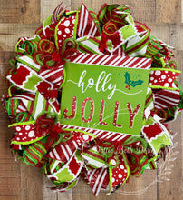 Load image into Gallery viewer, Holly Jolly Christmas Wreath
