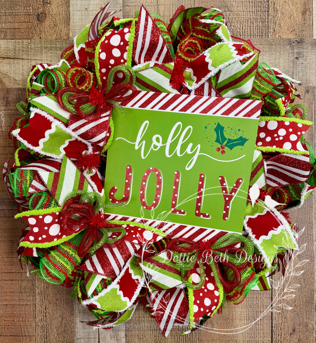 Holly Jolly Christmas Wreath