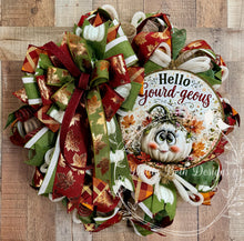 Load image into Gallery viewer, Pumpkin Fall Wreath – Oh My Gourd It’s Fall Front Door Wreath
