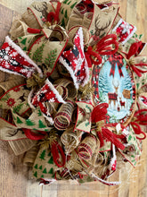 Load image into Gallery viewer, Deer Crossing Buffalo Plaid Christmas Wreath
