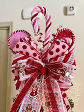 Load image into Gallery viewer, Candy Cane Gingerbread Christmas Tree Topper
