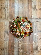 Load image into Gallery viewer, Cute as a Pumpkin Fall Wreath | Whimsical Pumpkin Front Door Wreath
