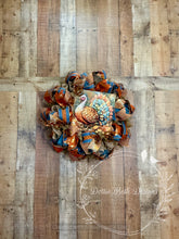 Load image into Gallery viewer, Thanksgiving Turkey Wreath – Rustic Fall Harvest Front Door Décor
