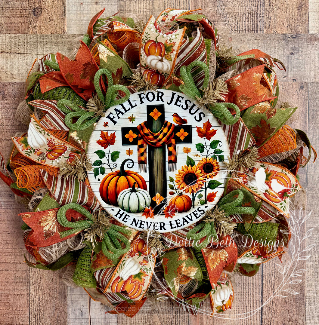 Fall for Jesus Wreath