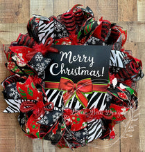 Load image into Gallery viewer, Merry Christmas - Zebra Print
