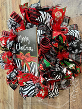 Load image into Gallery viewer, Merry Christmas - Zebra Print
