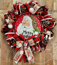 Load image into Gallery viewer, Merry Christmas Leopard Print Santa
