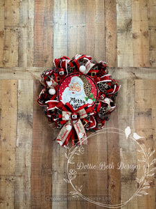 Merry Christmas Leopard Print Santa