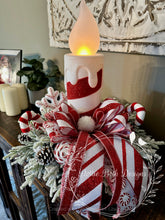 Load image into Gallery viewer, Christmas Candle Centerpiece - Battery Operated Flickering Candle
