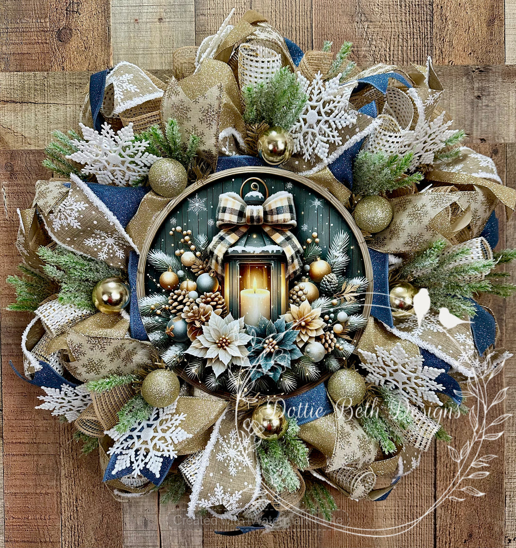 Christmas/Winter Lantern Wreath