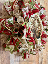 Load image into Gallery viewer, Rustic Woodland Santa Christmas Wreath
