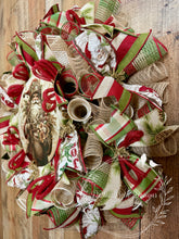 Load image into Gallery viewer, Rustic Woodland Santa Christmas Wreath
