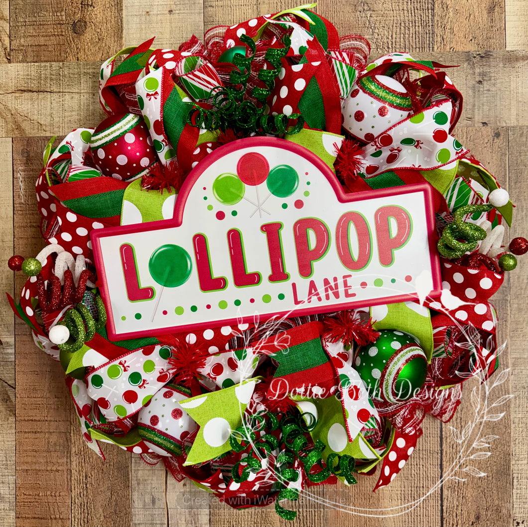 Lollipop Lane Christmas Wreath