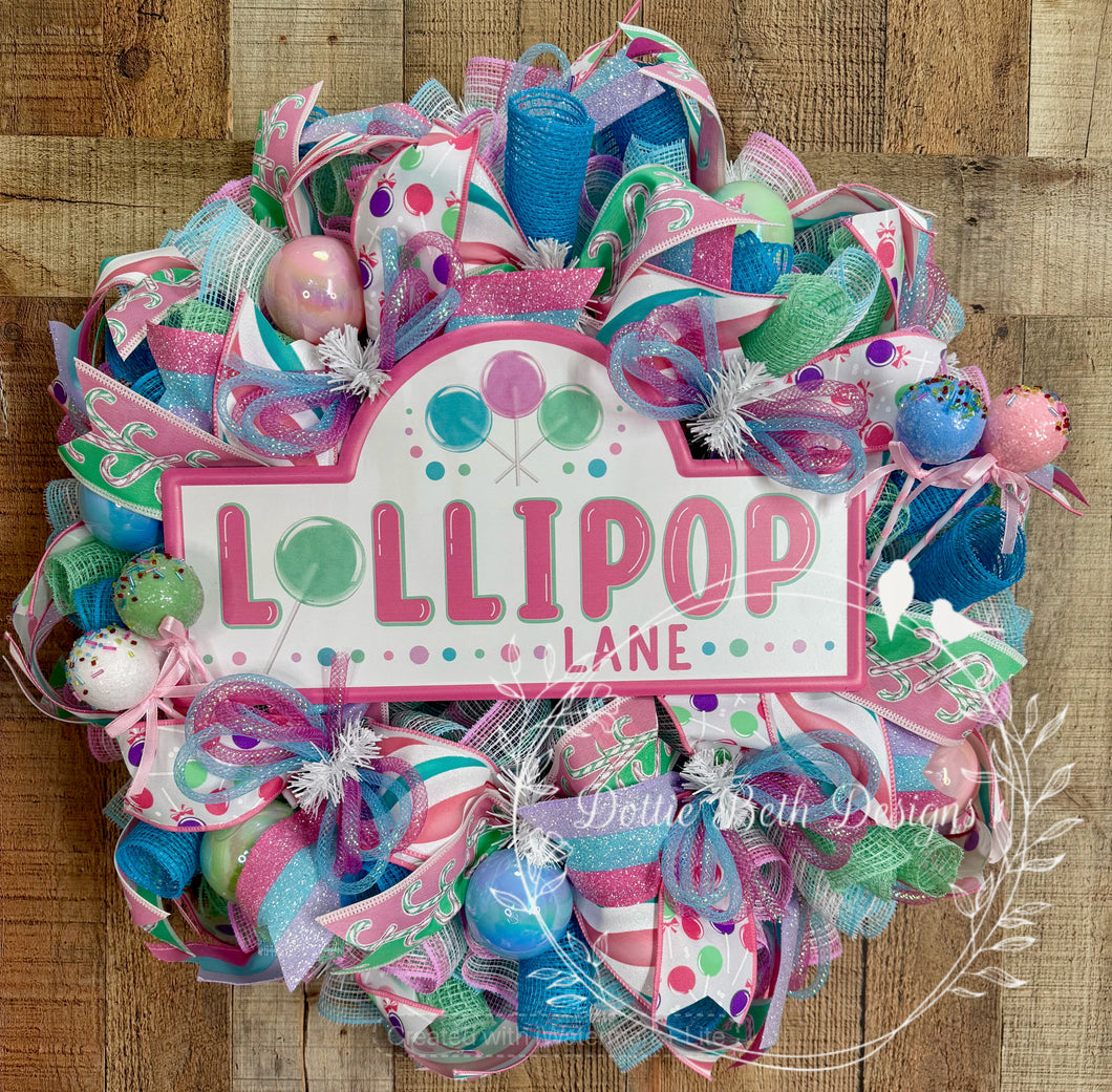 Lollipop Lane Christmas Wreath